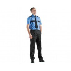   Рубашка охранника короткий рукав голубая/т.синий