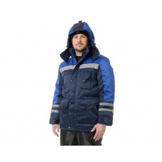 Куртка рабочая утеплённая "Зима" темно-синий / васильковый